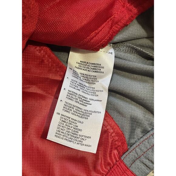 Lot of 2 Adidas Lightweight Golf Windbreaker Vests 1/4 Zip Mens Sz L Blue & Red - Picture 10 of 12